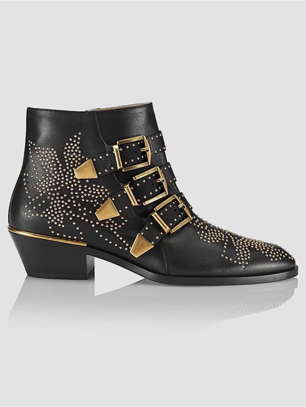 Chloé Susanna Studded Leather Ankle Boots NWOB